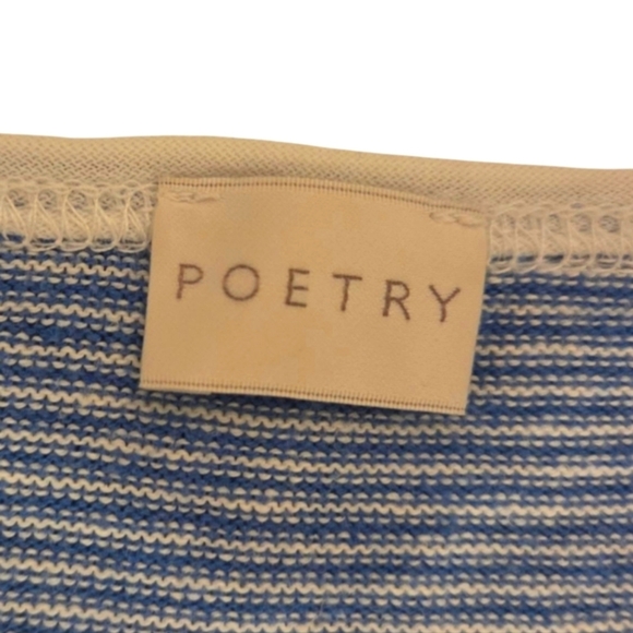 Poetry Hemp / Organic Cotton Women's Size 10 Blue Long Sleeves Shirt Minimalist - Picture 4 of 5